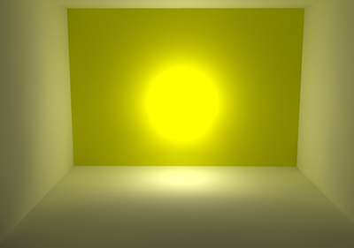 Face Tanning Light on Above  No Color Omni Light In Front Of A Yellow Wall